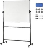 Velox Verrijdbaar Whiteboard - Verstelbaar, Dubbelzijdig en Magnetisch - 122x91,5 cm - Met Stiften, Uitwisser & Magneten - Magnetisch Whiteboard