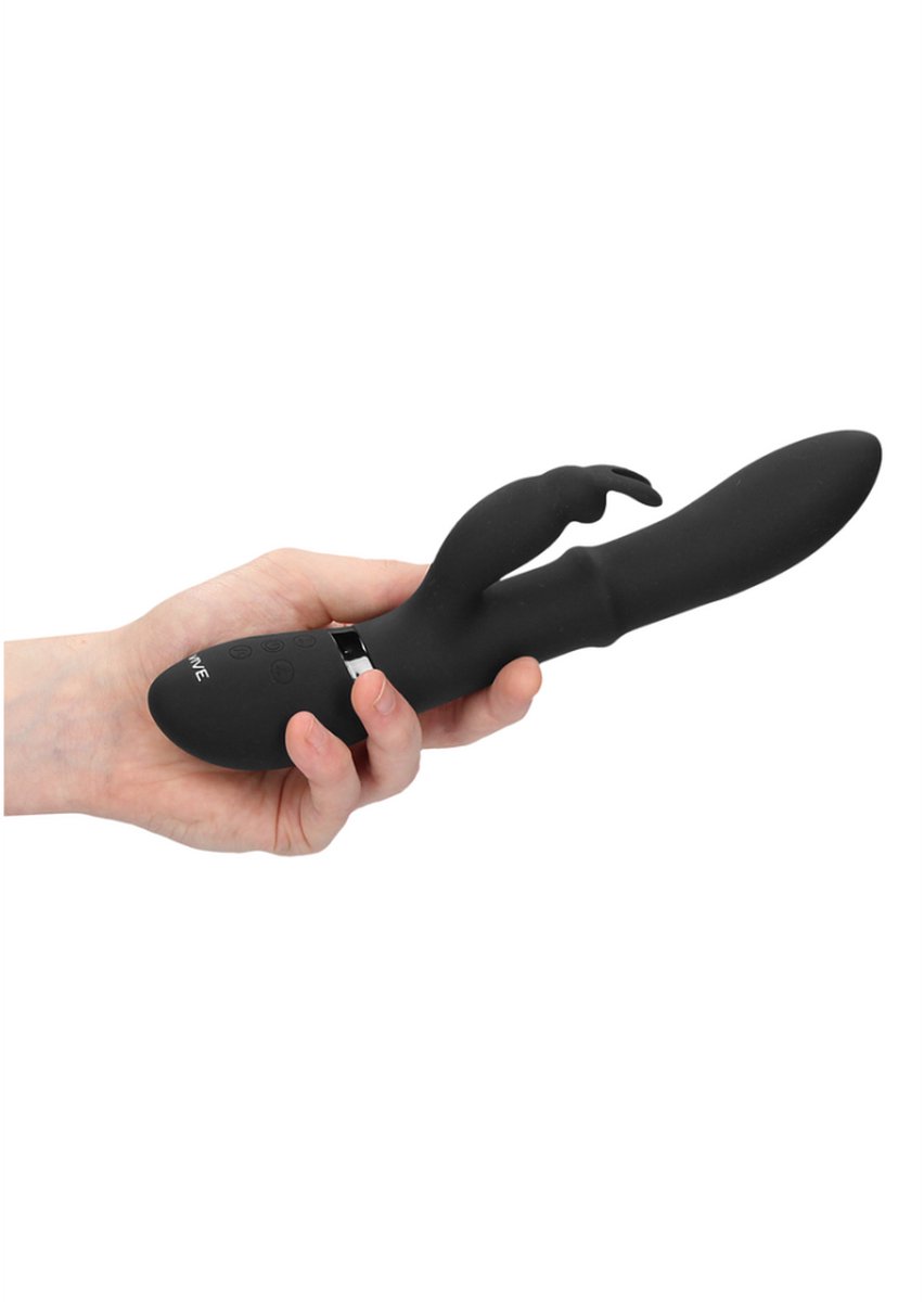 Goedkoopste VIVE by Shots - Halo - Ring Rabbit Vibrator - Black
