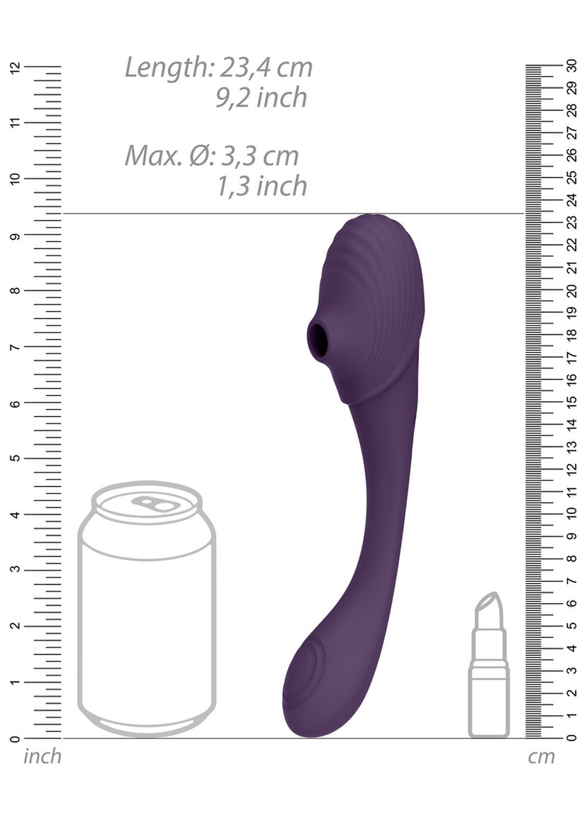 Goedkoopste VIVE by Shots - Mirai - Double Ended Pulse Wave Air Wave Bendable Vibrator