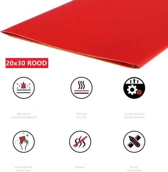 Zelfklevende lederen reparatiesticker - Self-adhesive leather repair sticker - rood