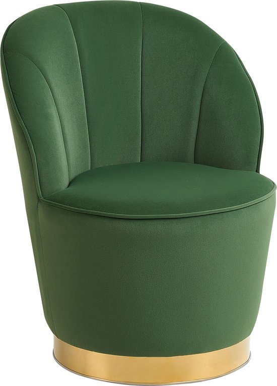 ALBY - Fauteuil - Groen - Fluweel