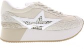 Dames Sneakers Liu Jo Dreamy 03 Ruined Denim Beige - Maat 41