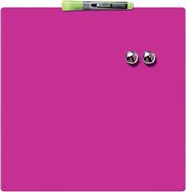 Whiteboard tegel nobo 36x36cm roze gelakt | 1 stuk | 8 stuks