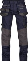 DASSY® FLUX Pantalon multipoches avec stretch et poches genoux - maat 52 - BLEU NUIT/GRIS ANTHRACITE