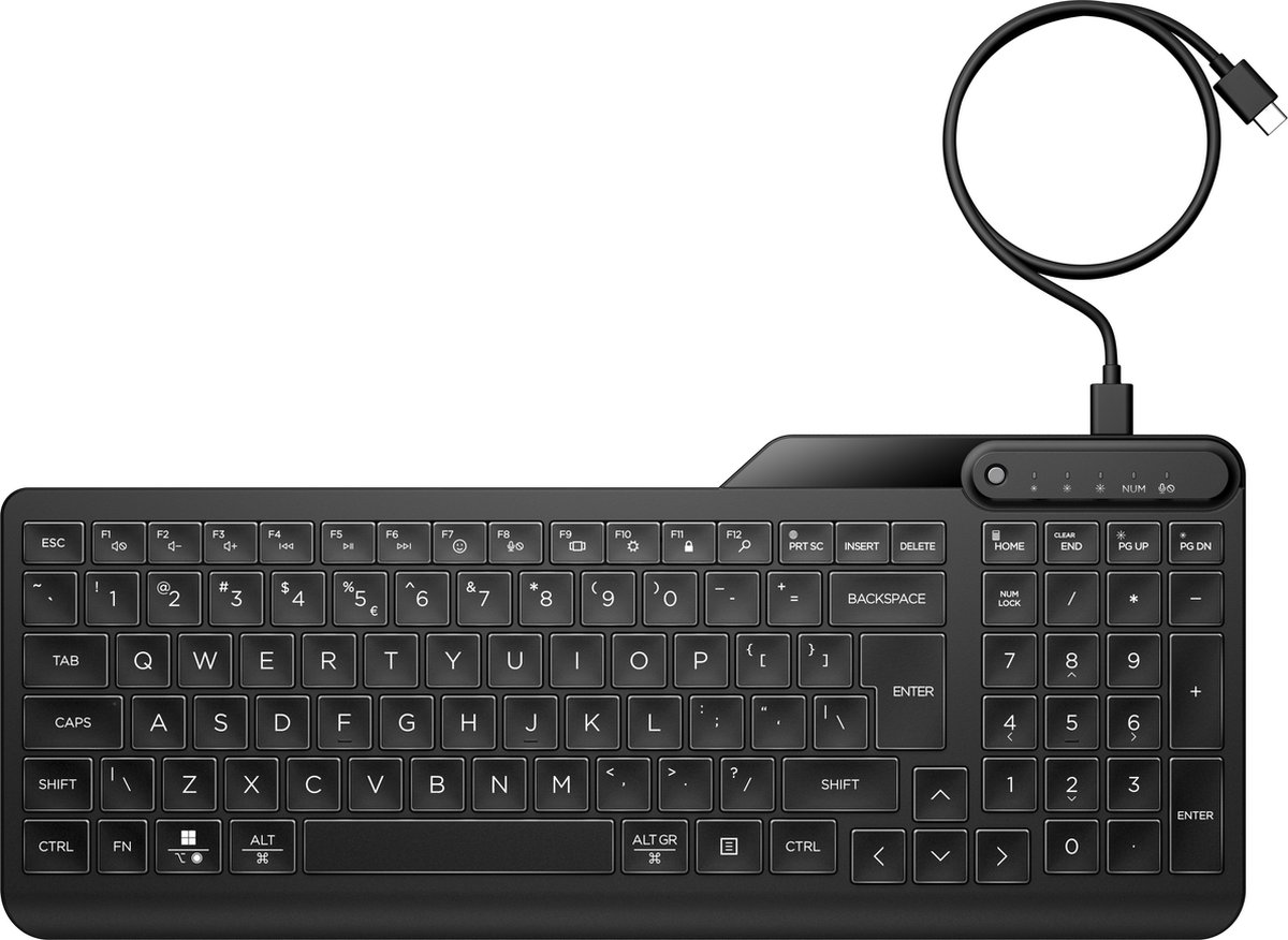HP 400 backlit toetsenbord met kabel