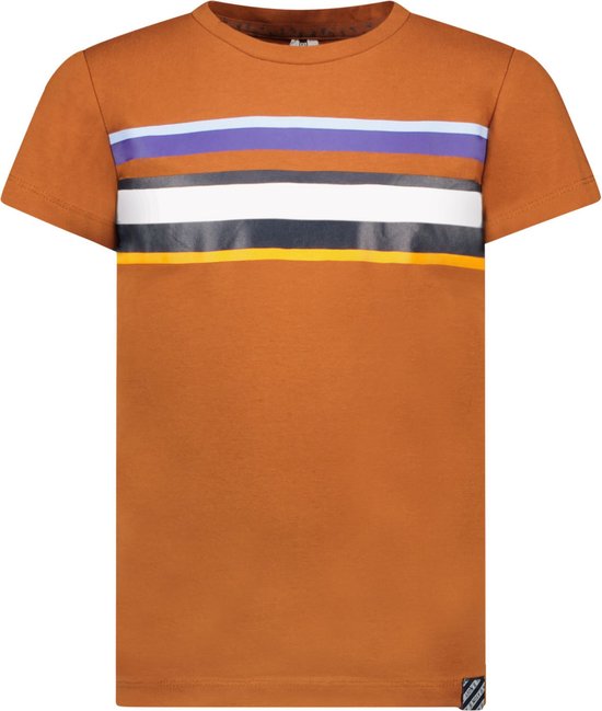 T-shirt garçon B.Nosy rayures colorées Wood