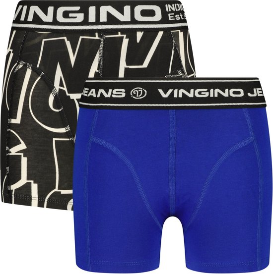 Vingino jongens ondergoed 2-pack boxers Logo Deep Black