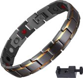 Narvie - Bracelet de Guérison - Bracelet Magnétique - Bracelet de Santé Bracelet Magnétique - Couleur Zwart/ Or