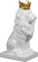 Decoratief beeld Royal Lion – Wit – H30 cm