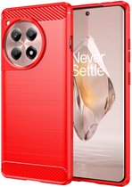 Coverup Armor Brushed TPU Back Cover - Geschikt voor OnePlus 12R Hoesje - Rood