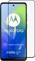 Full-Cover Tempered Glass - Geschikt voor Motorola Moto G04 Screen Protector - Zwart