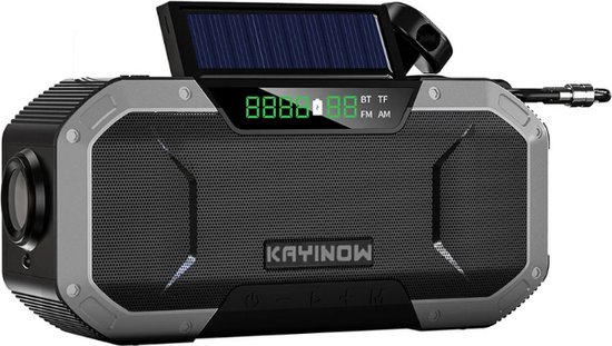 P&P Goods Noodradio - Draagbare Noodradio - Inclusief Zaklamp Functie - Bluetooth - Solar Noodradio - Noodpakket