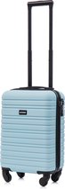 BlockTravel handbagage reiskoffer XS met wielen afneembaar 29 liter - inbouw TSA slot - lichtgewicht - licht blauw