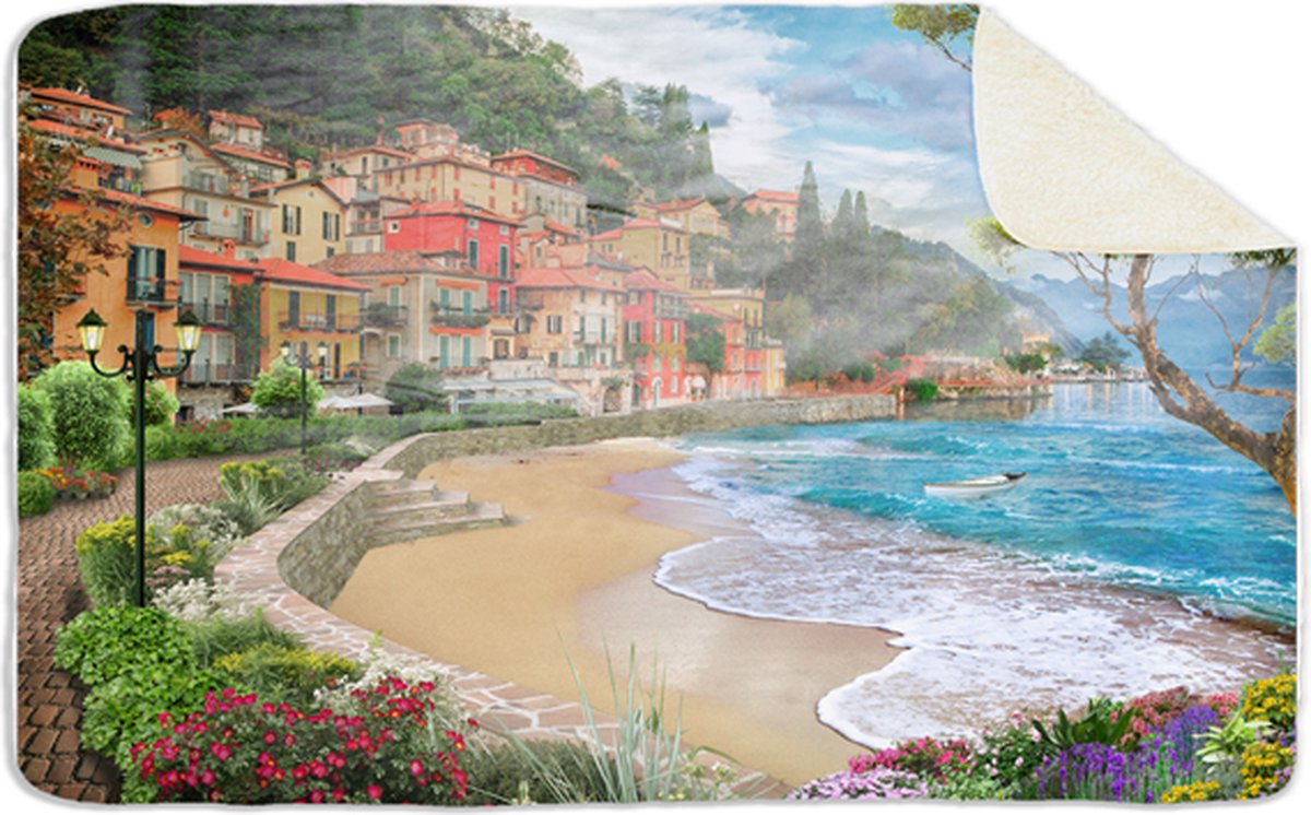 Fleecedeken Lago Maggiore, 96x146cm, Polyester Sherpa, FD2023708