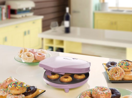 Bestron Donutmaker - ADM218SDP - Mini donutmaker - 700W - 7 donuts - Roze - 5 jaar garantie — afbeelding 2