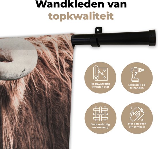 Tapisserie - Tapisserie - Highlander écossais - Bloem - Oranje - 180x120 cm - Tapisserie