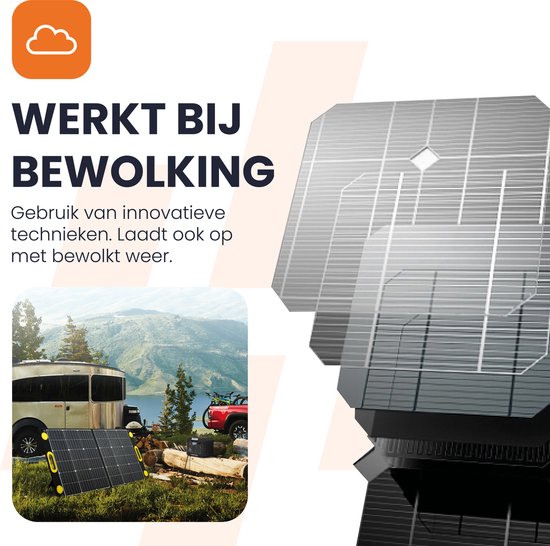 Gosun 100W zonnepaneel draagbaar - opvouwbare zonnepaneel oplader met USB- oplader - Camping Gear zonnepaneel backpacken lichtgewicht voor wandelen en reizen