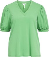 Object Blouse Objcaroline S/s Top Noos 23041624 Vibrant Green/col Dames Maat - S