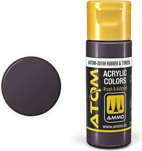 AMMO MIG 20159 ATOM - Caoutchouc et pneus - Acryl - Flacon de Peinture 20ml