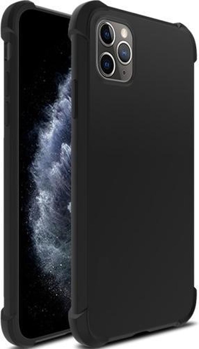 Shockproof Soft TPU hoesje Silicone Case Geschikt voor: iPhone 12 Mini - zwart