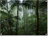 Tuinschilderij Regenwoud - Tropisch - Jungle - Bomen - Planten - 80x60 cm - Tuinposter - Tuindoek - Buitenposter