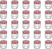 Intirilife Set de 25 bocaux de conservation avec couvercle - 150 ml - Petits bocaux en verre, pots à confiture, bocaux de conservation avec couvercles à vis, pots à épices, parfaits pour offrir en cadeau