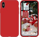 Solid hoesje Soft Touch Liquid Silicone Flexible TPU Cover - Geschikt voor: iPhone XR - Rood
