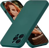 Solid hoesje Soft Touch Liquid Silicone Flexible TPU Cover [Camera all-round bescherming] - Geschikt voor: iPhone 11 Pro Max - Groen