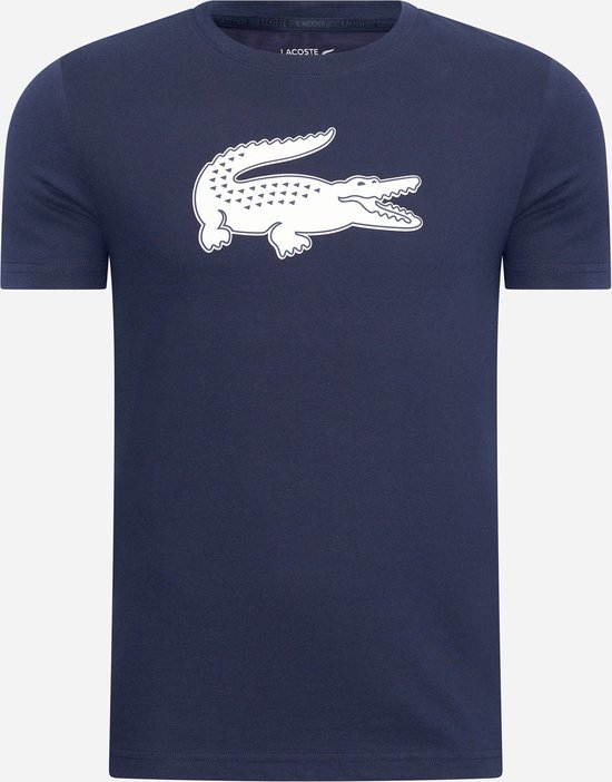 Lacoste Printed t-shirt - navy blue white