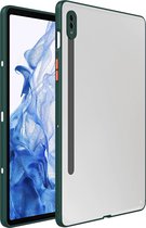 Phreeze Back Cover AntiShock - Geschikt voor Samsung Tablet S8 Hoes - Beschermings Hoes - Groen - Transparant