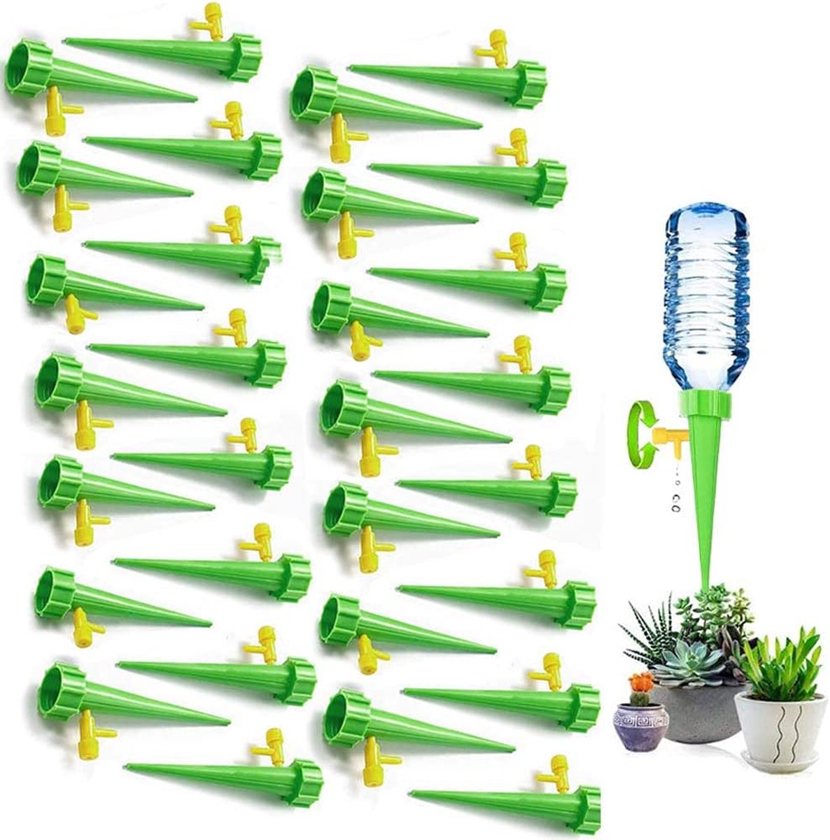 30 stuks automatische irrigatieset plantenbewateringssysteem met instelbaar irrigatie voor potplanten tuinplanten bloemen geschikt voor verzorging van je binnen- en buitenplanten