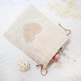 Artsy Canvas Bags - sac à bijoux - sac de jute - sac artisanal - sac de boucles d’oreilles - petit sac de jute - sac cadeau - sac de jute - sac à bijoux, sac cadeau
