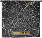 Tapisserie - Tapisserie - Bruxelles - Or - Plan de ville - Carte - Carte - 180x180 cm - Tapisserie