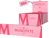 Mascotte® Pink Slim Magnet 34 x 26 boekjes | Roze Lange Vloei sigarettenpapier | Smal en dun Bigvloei met Magneetsluiting | 1700 Vloeitjes