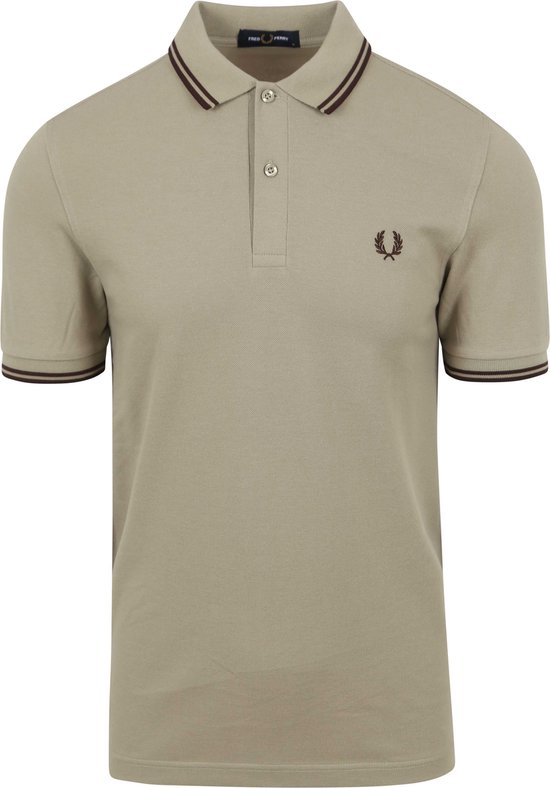 Fred Perry - Polo M3600 Greige U84 - Slim-fit - Heren Poloshirt Maat S