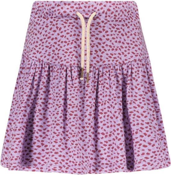 Meisjes rok viscose crepe - Lilac stippen