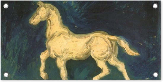 Tuinposter Paard - Vincent van Gogh - 60x30 cm - Tuindoek - Buitenposter