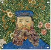 Tuinposters Portret van postbode Joseph Roulin - Vincent van Gogh - 50x50 cm - Tuindoek - Buitenposter