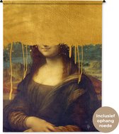 Wandkleed - Wanddoek - Mona Lisa - Goud - Da Vinci - 150x200 cm - Wandtapijt