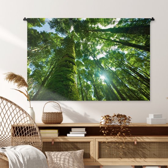 Tapisserie Jungle - Jungle tropicale en Asie Tapisserie coton 150x100 cm - Tapisserie avec photo