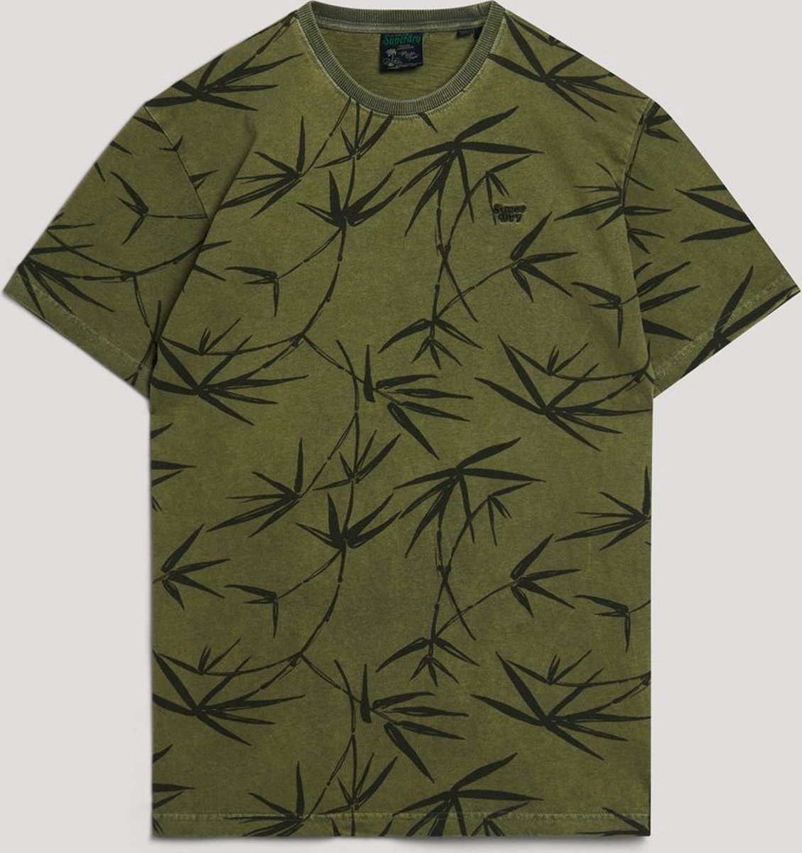 Superdry VINTAGE OVERDYE PRINTED TEE Heren T-shirt Groen