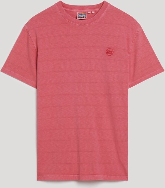 T-shirt à texture Vintage en Cotton biologique Pink du désert (M1011570A - 2LP)