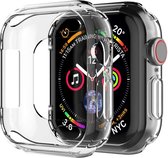 iMoshion Screen Protector Geschikt voor Apple Watch Series 4 / 5 / 6 / SE - 44 mm - iMoshion Full Cover Soft Case / Hoesje - Transparant