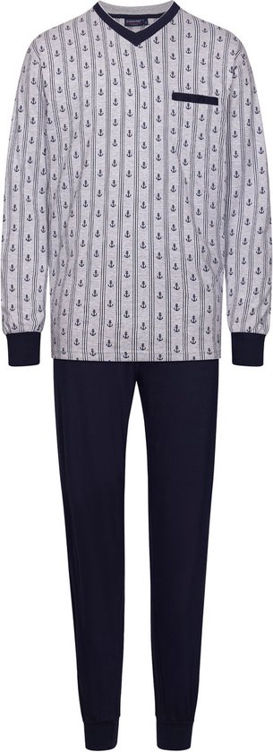 Pastunette Heren Pyjamaset Nautica - Grijs - Maat XL