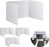 Séparateur de bureau, 4 pièces, séparateurs de bureau portables pour étudiants, écran de confidentialité pliable, panneau de bureau pour étudiants, école, bureau, bibliothèque