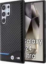 Samsung Galaxy S24 Ultra Backcase hoesje - BMW - Effen Zwart - Kunstleer