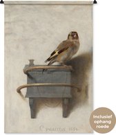 Tapisserie Carel Fabritius - Le Chardonneret - Peinture de Carel Fabritius Tapisserie coton 90x135 cm - Tapisserie avec photo