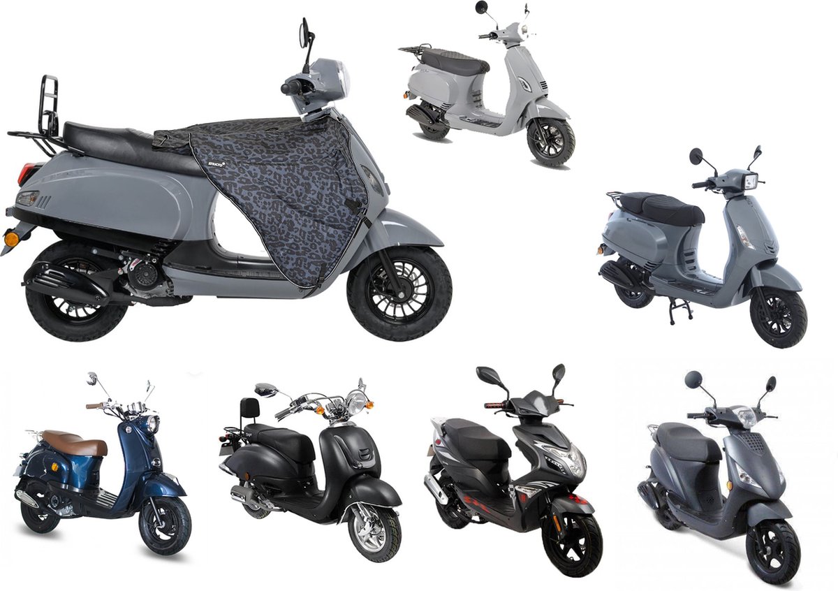SAMPLE SALE - Stricto Premium A++++ Leopard Grey Scooter Beenkleed – La Souris, Santini, BTC, AGM, GTS & IVA – Waterdicht & Winddicht – Beenwarmer – Beschermingsniveau A++++ – foto 5