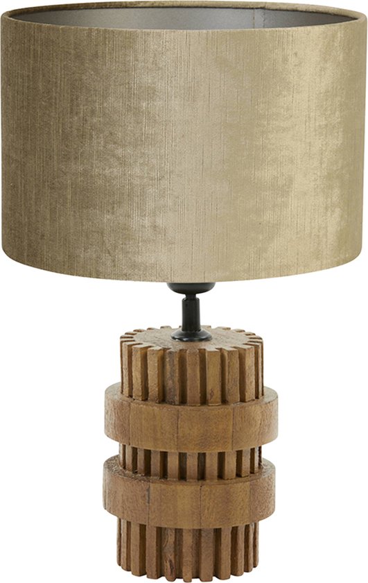 Light and Living tafellamp - brons - hout - SS102213