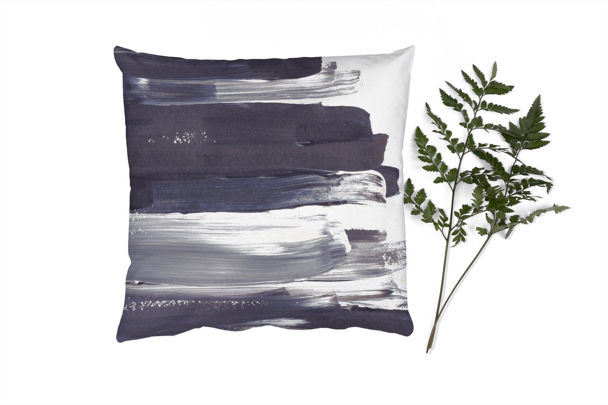 Sierkussens - Kussentjes Woonkamer - 45x45 cm - Verf - Zwart - Design